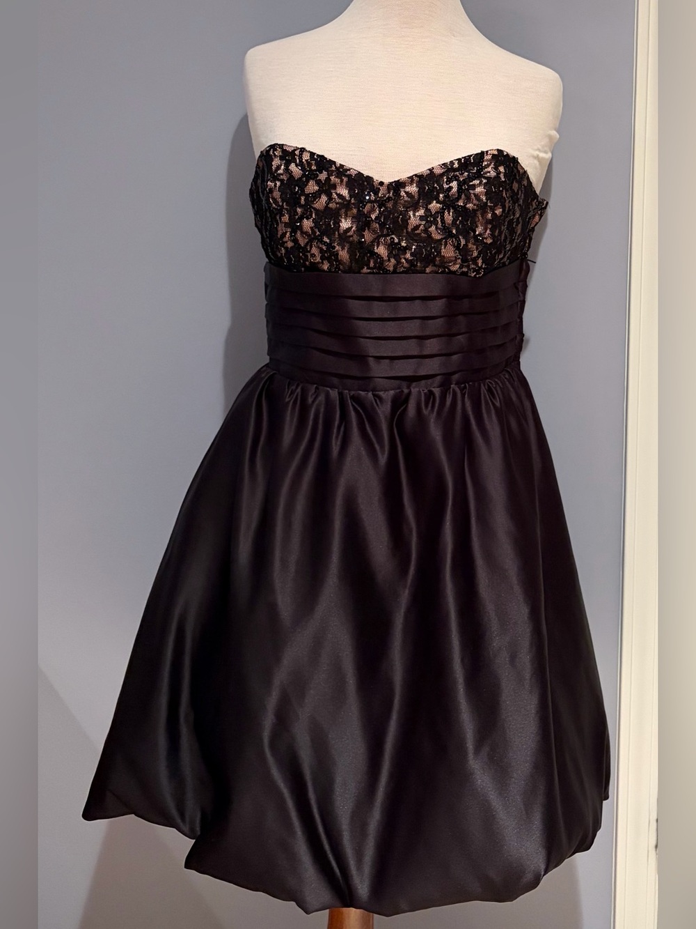 Betsey Johnson black Satin tuxedo fancy dress